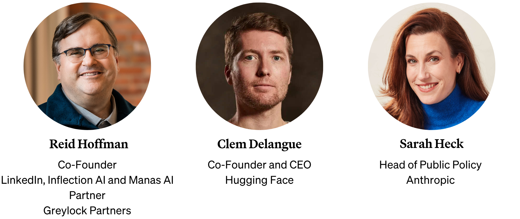 Reid Hoffman, Clem Delangue, Sarah Heck