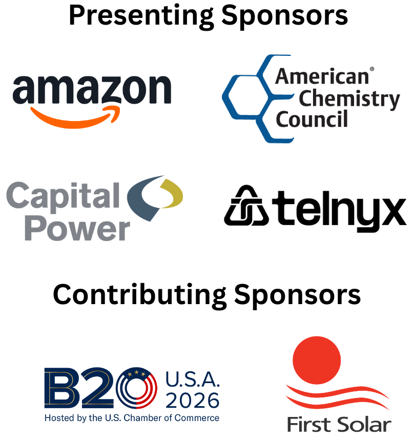 Presenting Sponsors: Amazon, Capital Power, Telnyx / Contributing Sponsors: First Solar and U.S. Chamber of Commerce