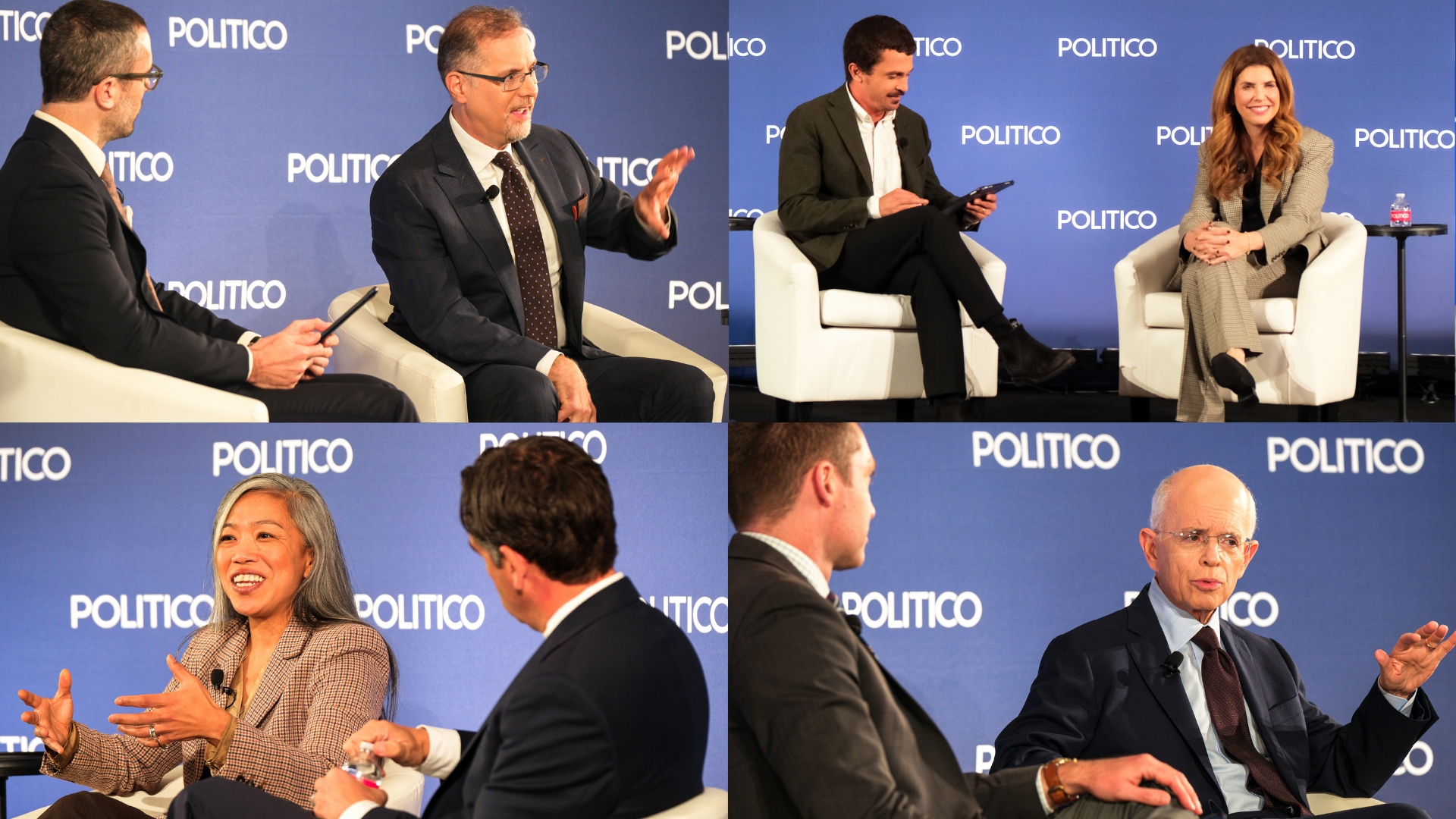 Pictured top left: POLITICO's Joe Anuta and Mark Levin; top right: POLITICO's Chris Sommerfeldt and Julie Menin; bottom left: Maria Torres-Springer and Steven Fulop; bottom right: POLITICO's Nick Reisman and Anthony Shorris.